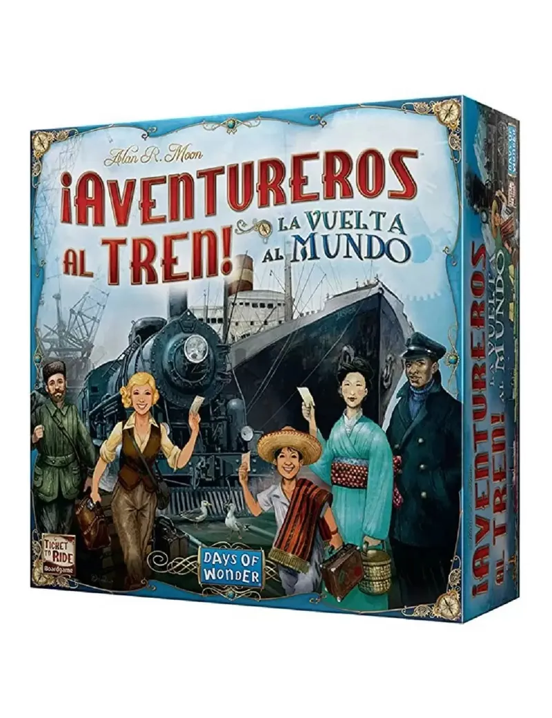 ¡AVENTUREROS AL TREN! LA VUELTA AL MUNDO - Tablero, Base | Leveland Games
